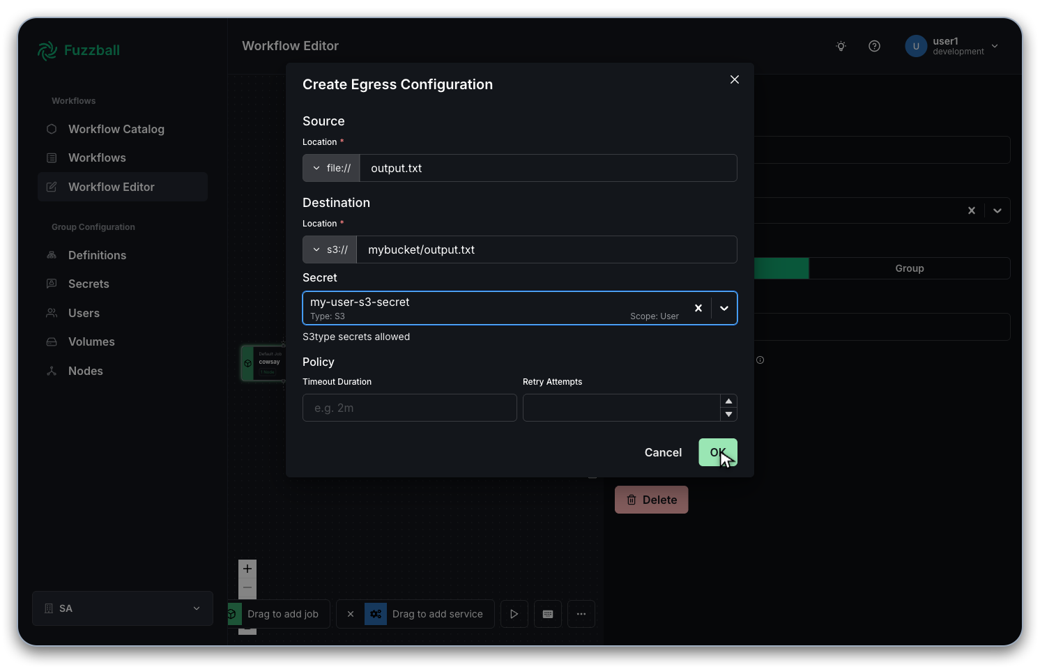 egress configured for S3 bucket
