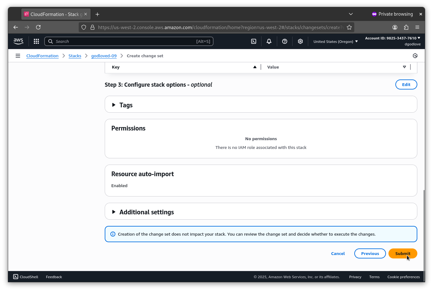 Review and acknowledge changes on screen 2