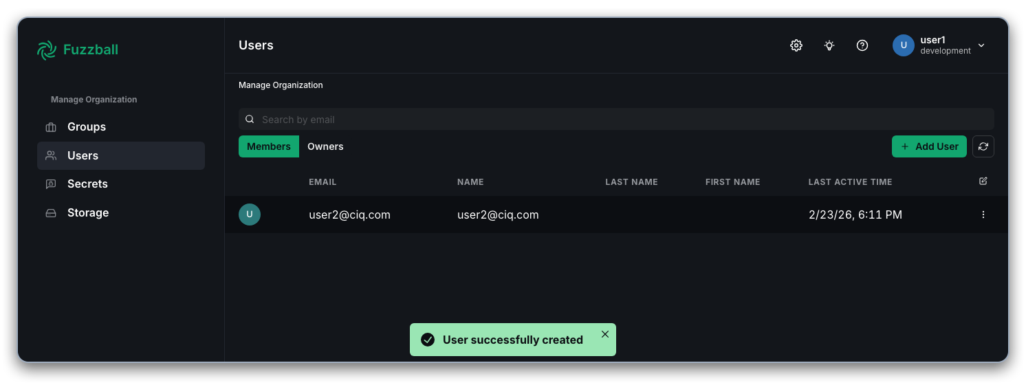 User added to members list
